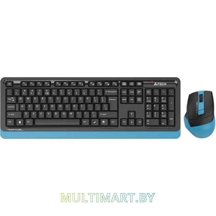 Комплект клавиатура + мышь A4Tech Fstyler FG1035 (черный/синий)